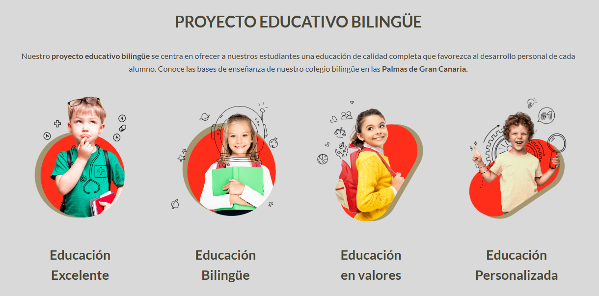 Proyecto educativo bilingüe: educación excelente, educación bilingüe, educación en valores y educación personalizada