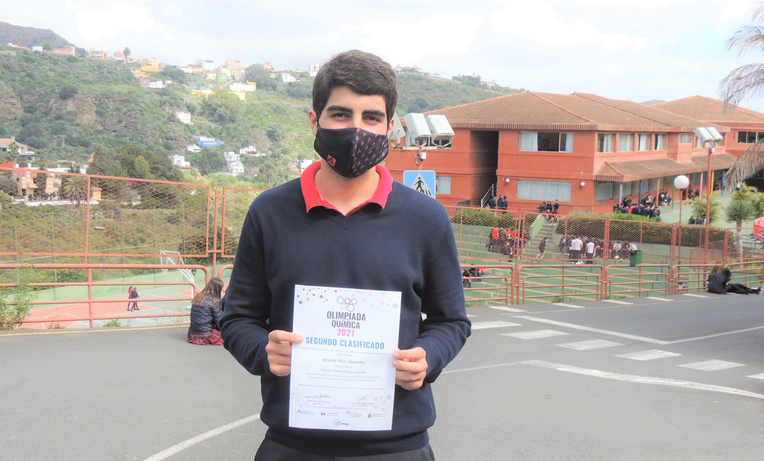 Ignacio Ruiz consigue la 2ª posición en la Fase Autonómica de la Olimpiada de Química 2021